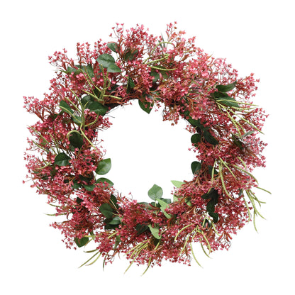 24" Artificial Gypsophila Floral Spring Wreath