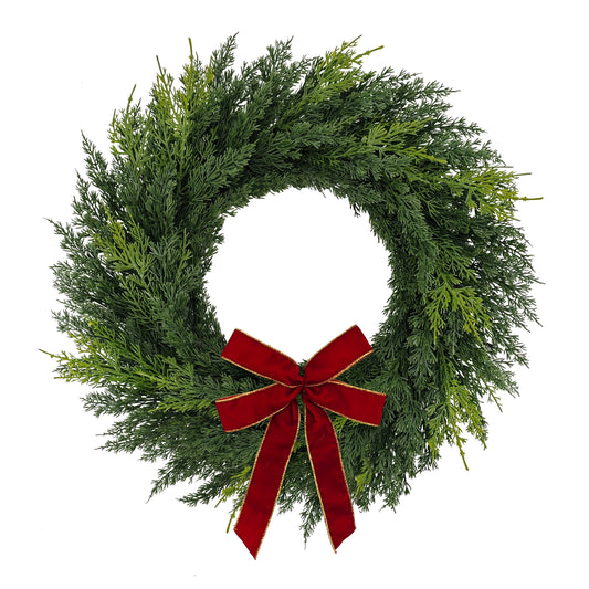 22" Cypress Wreath Wreath, 102 Branch Tips