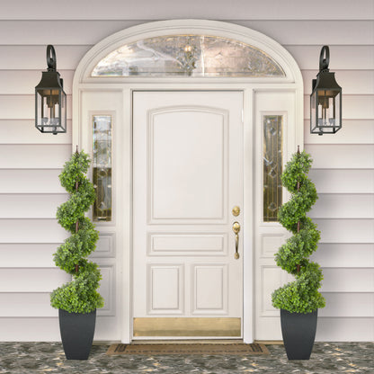 5 ft. Topiary Spiral Boxwood Artificial Tree