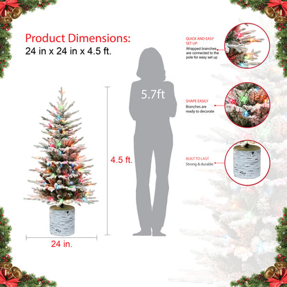 4.5 / Clear/Multi Incandescent / Flocked