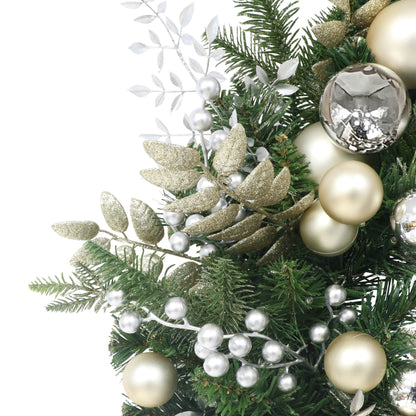 26" Battery-Operated Pre-Lit Decorated Artificial Wreath