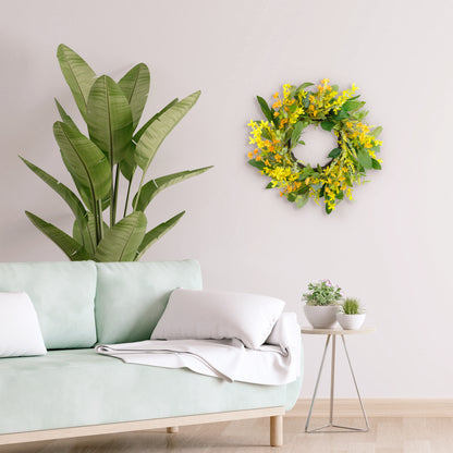 24" Artificial Winter Jasmine Floral Spring Wreath