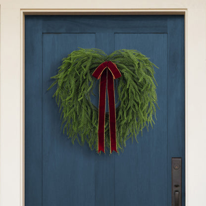22" Norfolk Pine Wreath, 58 Branch Tips