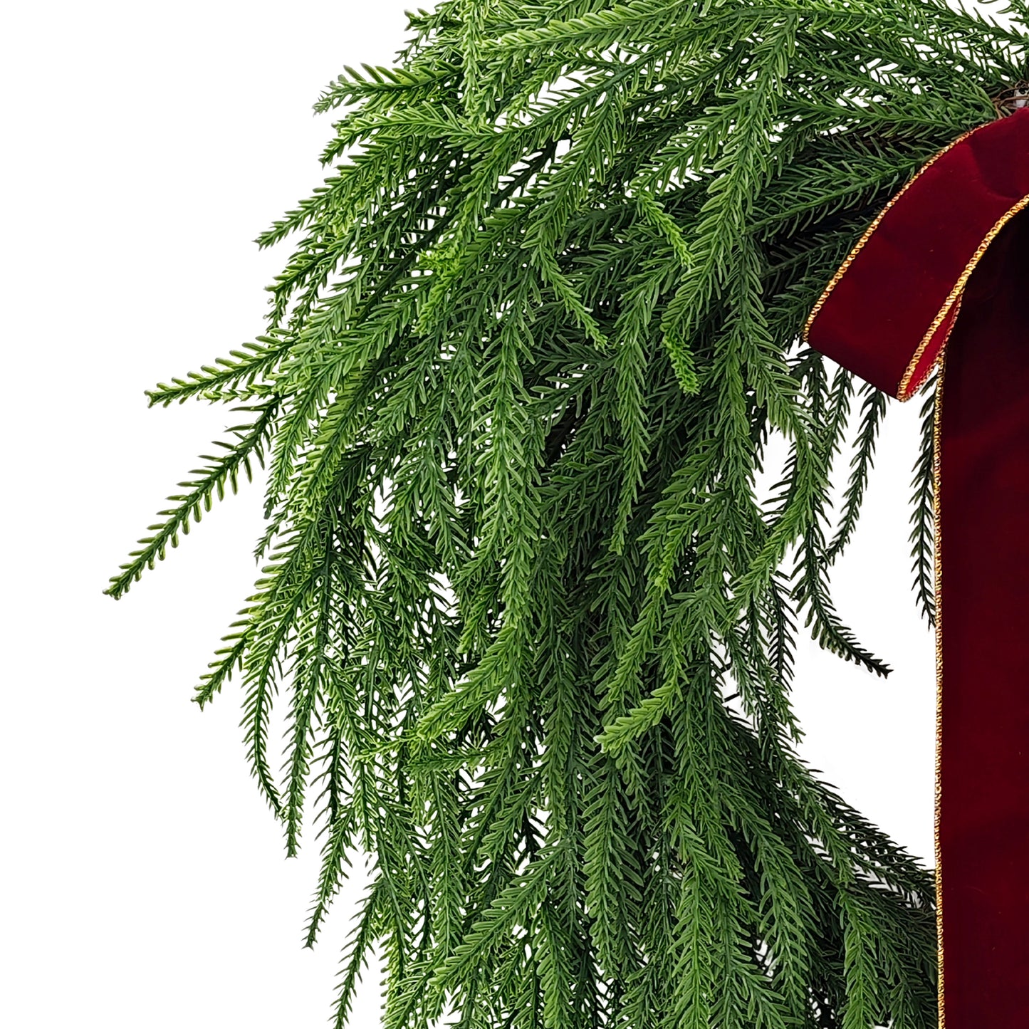 22" Norfolk Pine Wreath, 58 Branch Tips