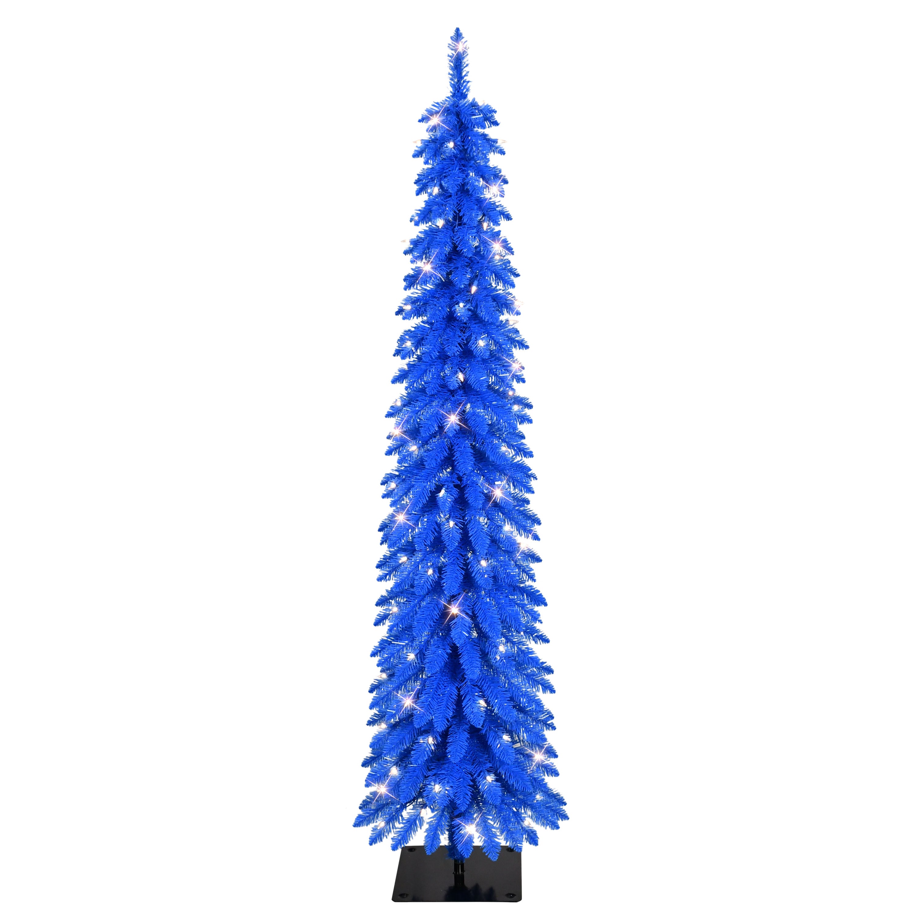 ブルーツリー 6' Pre-Lit Artificial Blue Alpine Pencil Tree – puleointl