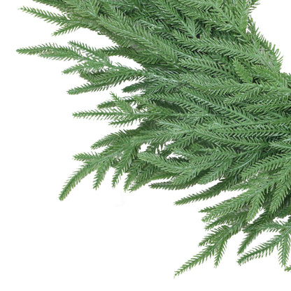 24" Norfolk Pine PE Wreath, 61 Branch Tips