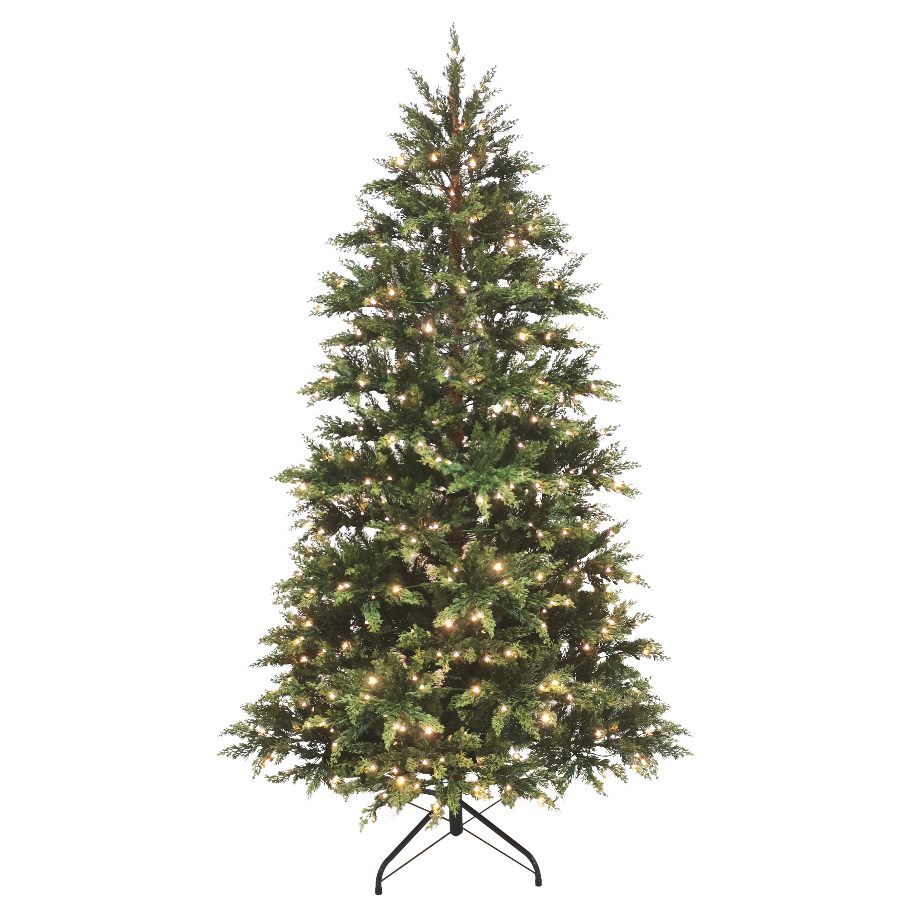 7.5' Pre-Lit Classic Cedar Artificial Christmas Tree with 1328