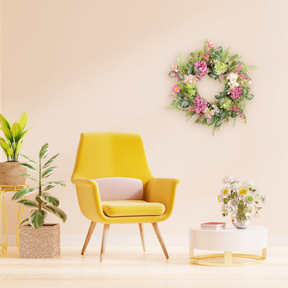 26" Artificial Hydrangea & Dogwood Floral Spring Wreath