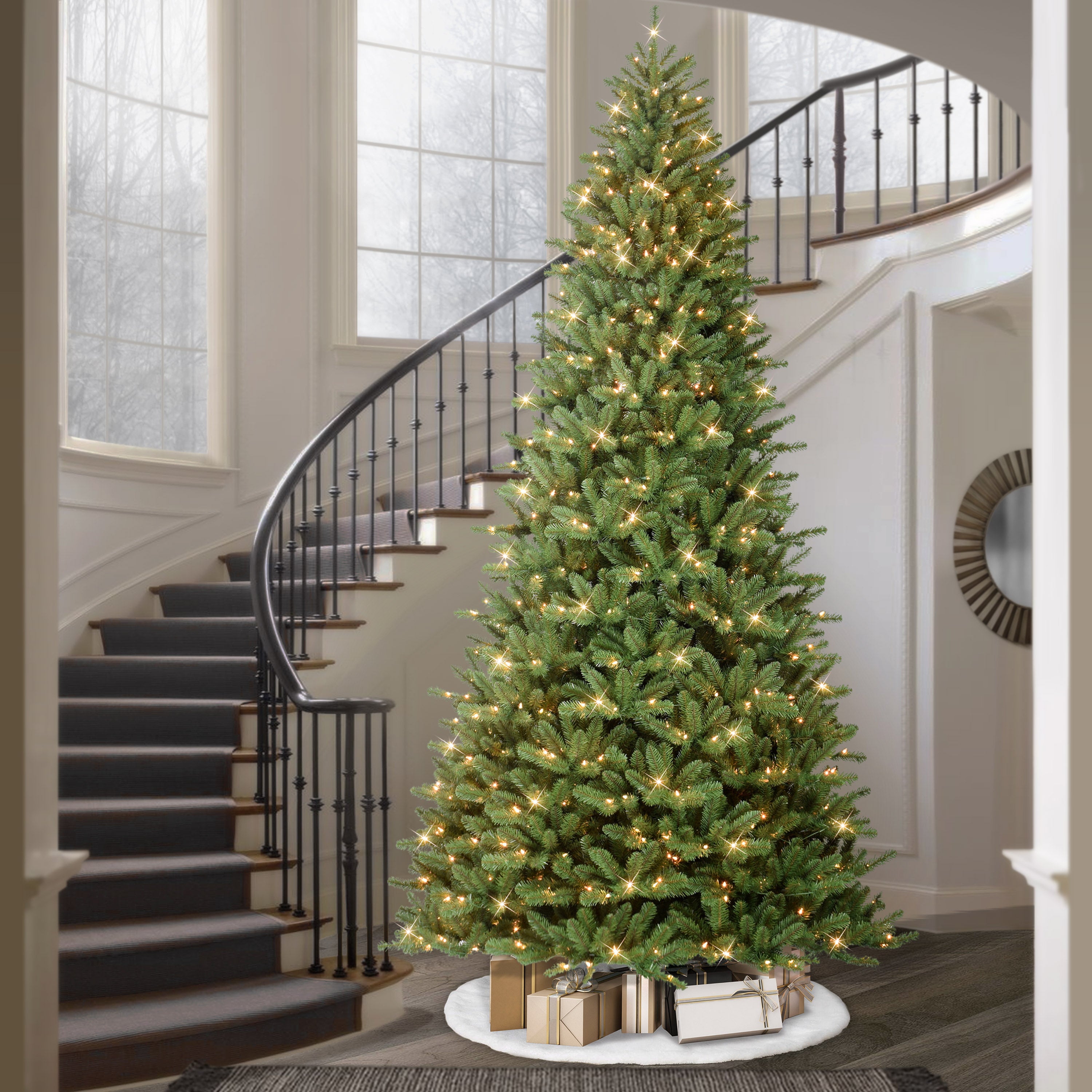10 ft Pre-Lit Berkshire Fir Artificial Christmas Tree with 1000 UL
