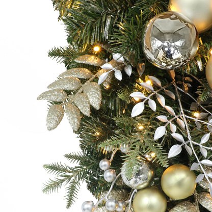 28" Battery-Operated Pre-Lit Decorated Artificial Swag