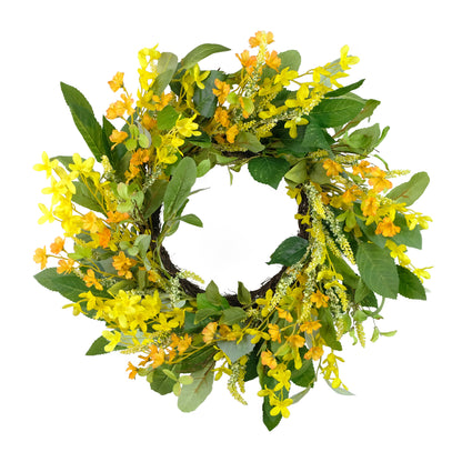 24" Artificial Winter Jasmine Floral Spring Wreath