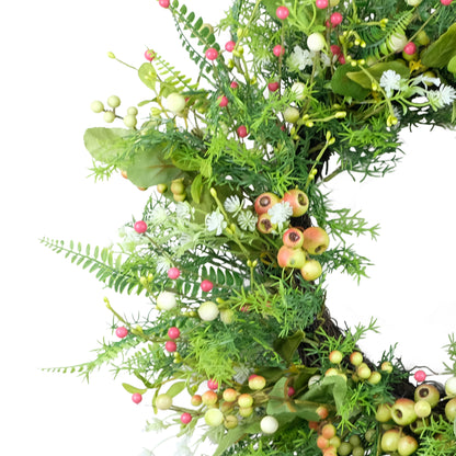 26" Artificial Fern & Berry Spring Wreath
