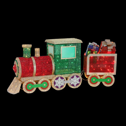 68" Pre-Lit Outdoor Wire Frame Train