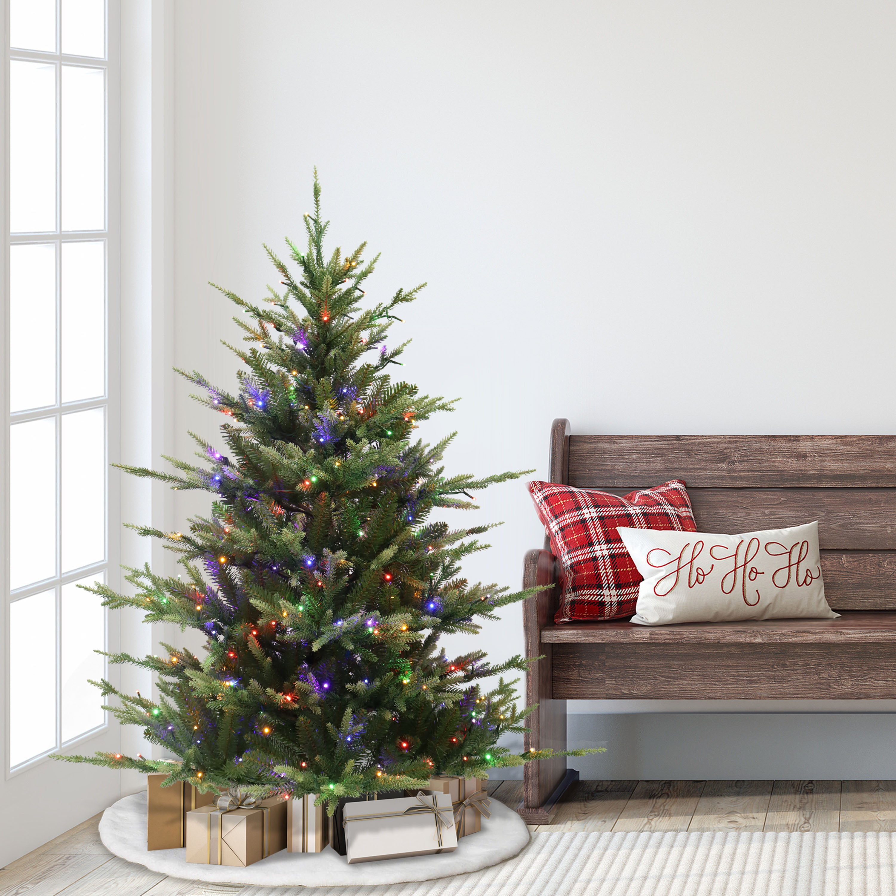4.5' Pre-Lit Classic Fir Tree | Puleo Christmas Trees – puleointl