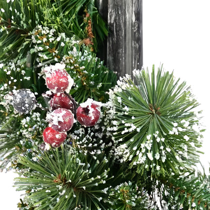 7' Pre-Lit Potted Lamp Post with Warm White LED Lights