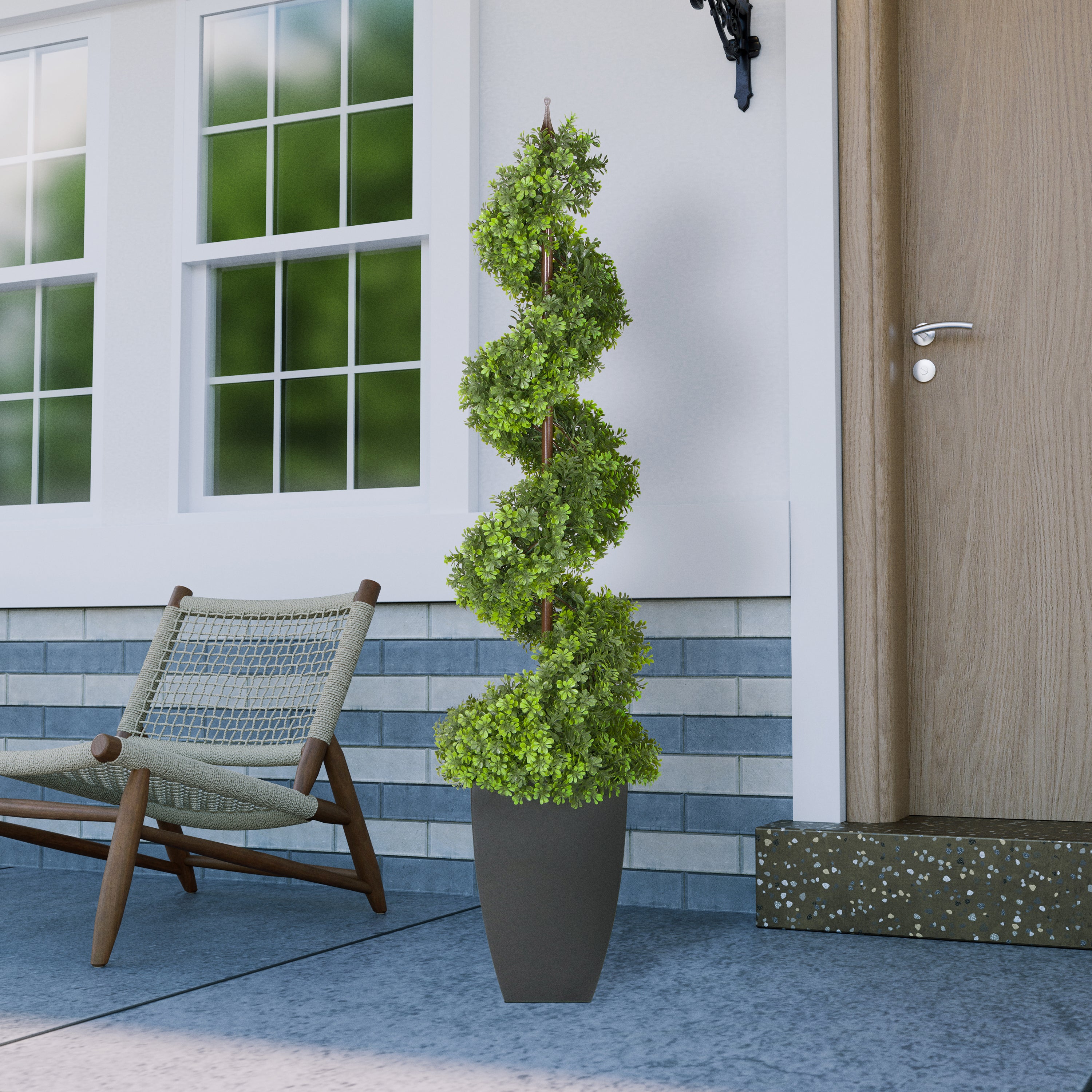 5 ft Spiral Boxwood Topiary Tree | Puleo Christmas Trees – puleointl