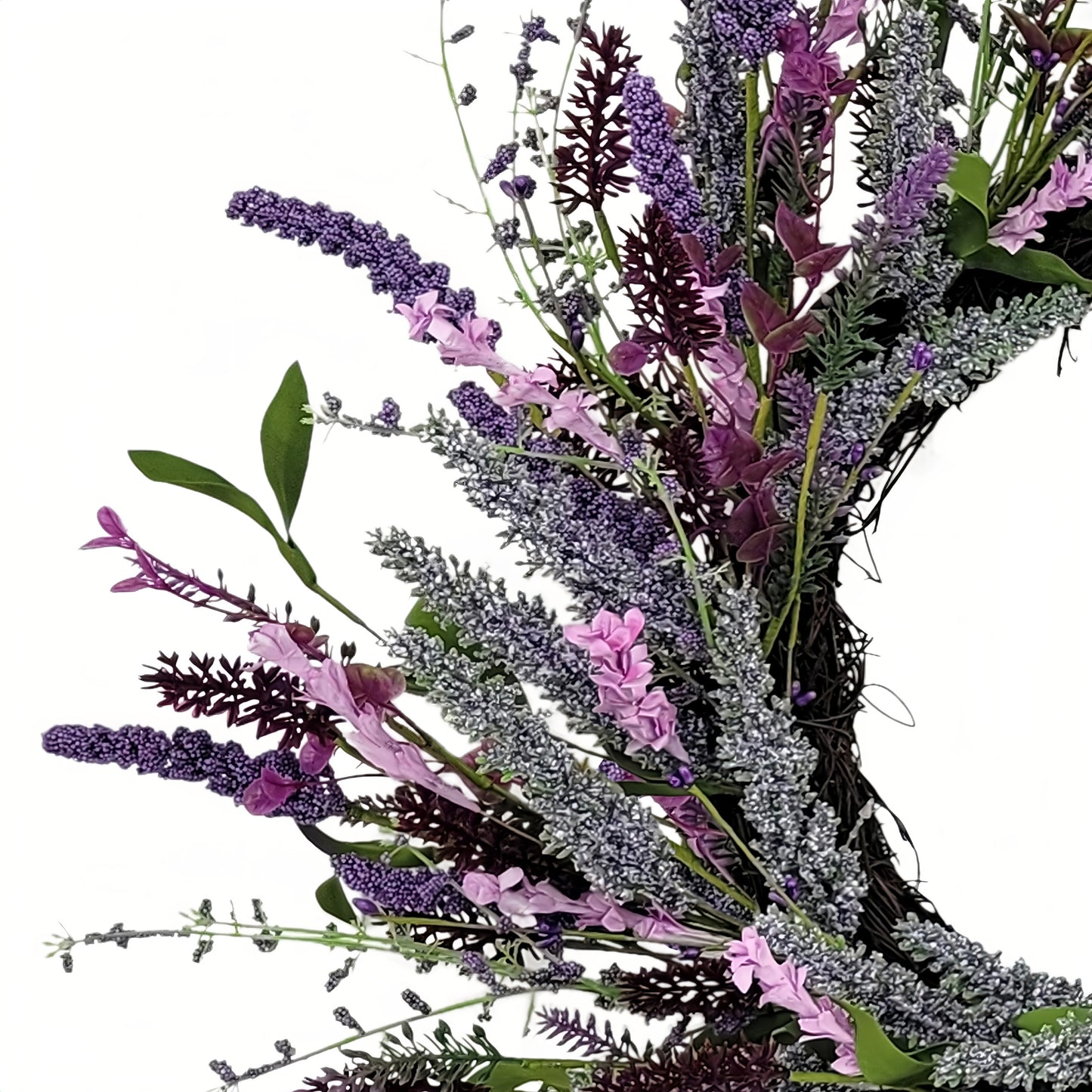 24" Artificial Lavender Floral Spring Wreath
